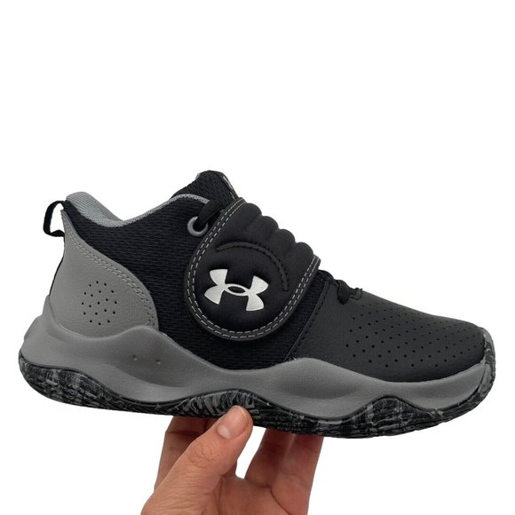 Under Armour Other - Under Armour Youth Boys Basketball Shoes Size 4Y Gray Black Lace Up Sneakers